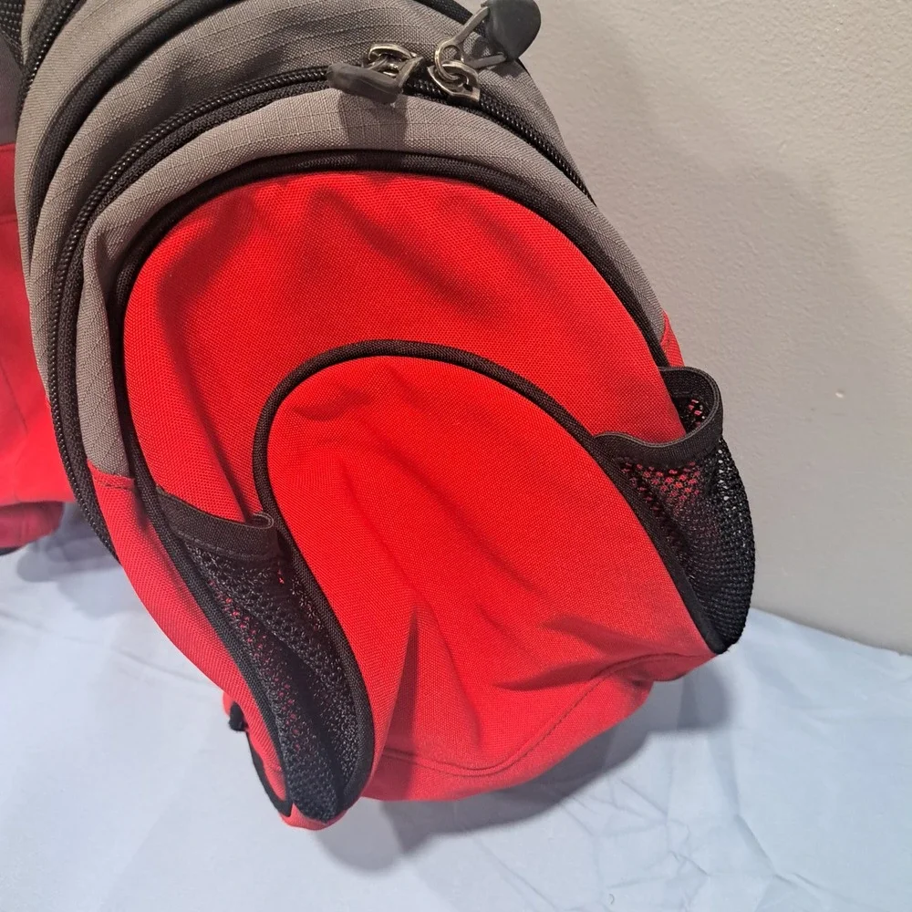 VTG JanSport Super Bowl XXXVIII 2004 Houston Duffel Bag Red Grey Gorpcore Sporty